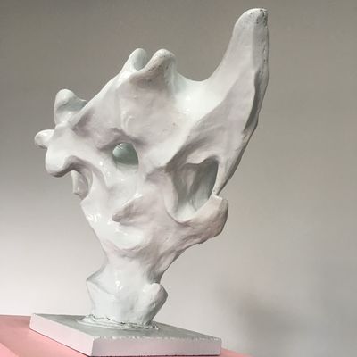 Small Outdoor Abstract Sculpture White Abstract Marble Sculpture Gifts Cabinet Display