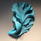 Realistic Resin Fish Sculpture , Interior Contemporary Metal Wall Sculptures Red Cyan